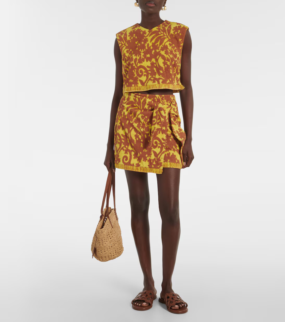 Amarillo printed cotton-blend wrap skirt | Mytheresa (US/CA)