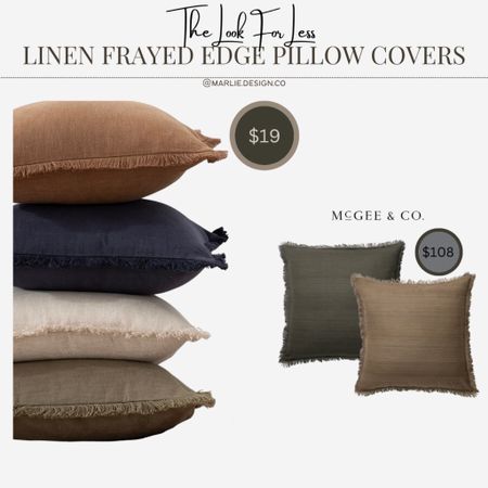 Linen Edge Pillow Covers | frayed edge pillow | brown pillow | beige pillow | tan pillow | navy pillow | McGee & co | dupe | the look for less | Amazon pillows | affordable home decor 

#LTKunder50 #LTKunder100 #LTKhome