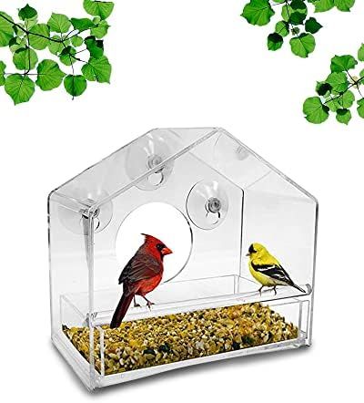 Nature Gear Window Bird Feeder - Refillable Sliding Tray - Weather Proof - Snow and Squirrel Resi... | Amazon (US)