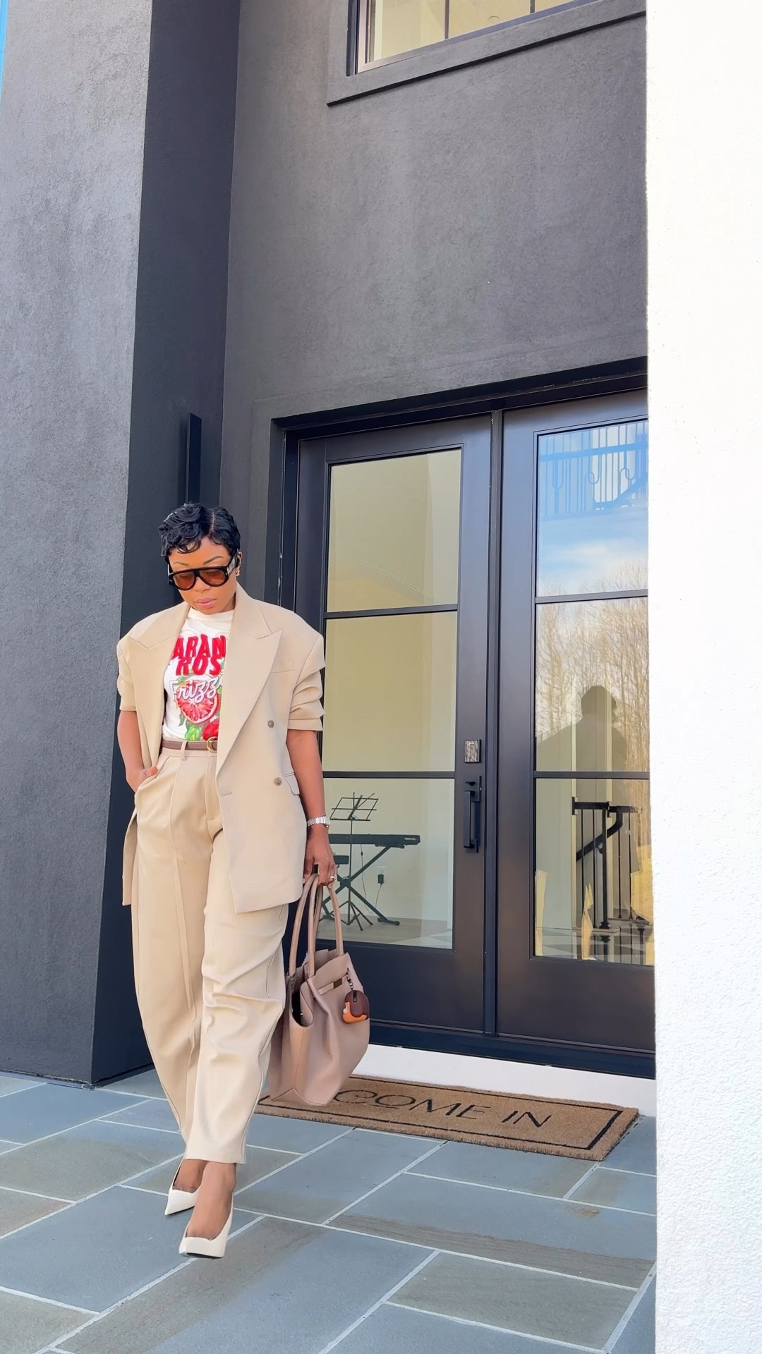 A suit…but make it spring. Who said suits have to feel serious?

📌Styling tip: swap your classic blouse for a graphic tee to instantly soften a tailored suit and make it feel modern, relaxed, and spring-ready.

It’s the perfect balance of polished and playful. One of my favorite ways to rewear suiting this season.

Suit is by Hemiburr. 

#LTKWorkwear #LTKdayinmylife #LTKmomlife