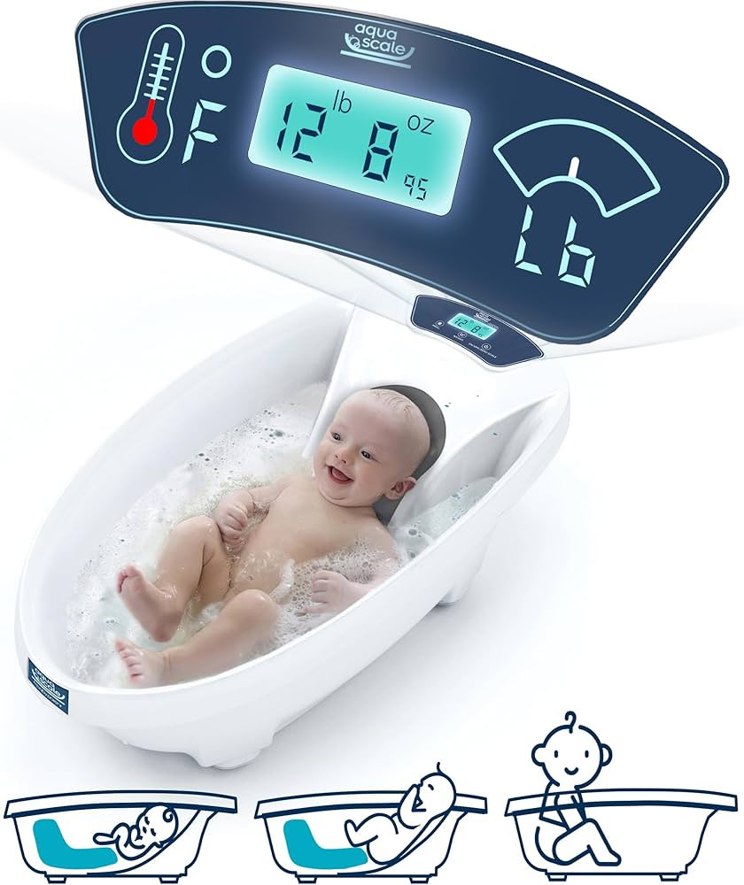 Baby Patent AquaScale Baby Bath Tub - 0-24m - GEN 3 - with Thermometer & Scale | Bathtub for Newb... | Amazon (US)