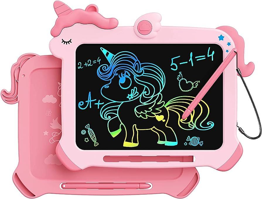 LCD Writing Tablet for Kids, Unicorn Colorful Screen Doodle Board, Erasable Electronic Drawing Pa... | Amazon (US)