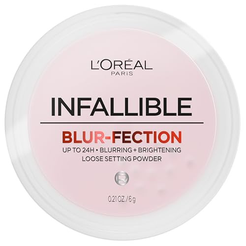 L'Oreal Paris Infallible Blur-fection Longwear Loose Setting Powder, Blurring Face Powder With Up to 24HRs of Wear, Brightening Light Pink, 1 Kit | Amazon (US)
