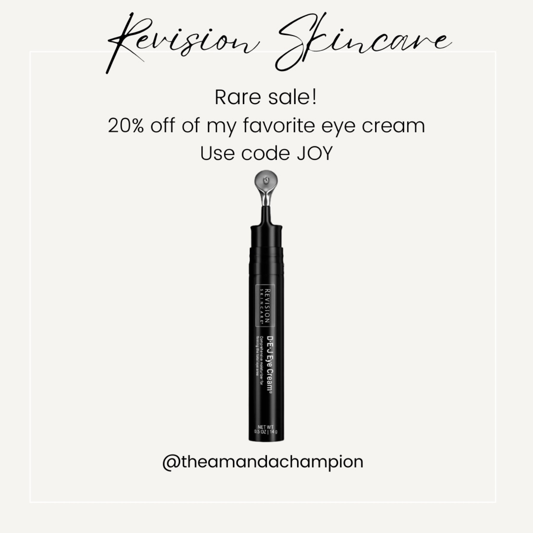 Major sale on my favorite clinically proven eye cream for drooping eyes and wrinkles. This brand never goes on sale!

Revision skincare. 

#LTKHoliday #LTKsalealert #LTKCyberweek