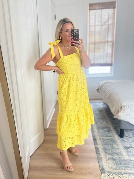 The prettiest yellow dress for spring and summer. Wearing a size small.

#LTKstyletip #LTKunder100 #LTKSeasonal