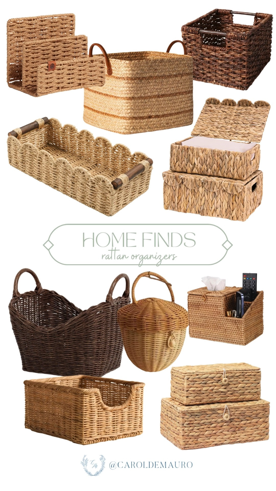 home finds, rattan organizers, woven baskets, scalloped crates, sea grass boxes, neutral aesthetic, modern farmhouse, cottage core, interior design

#LTKHome