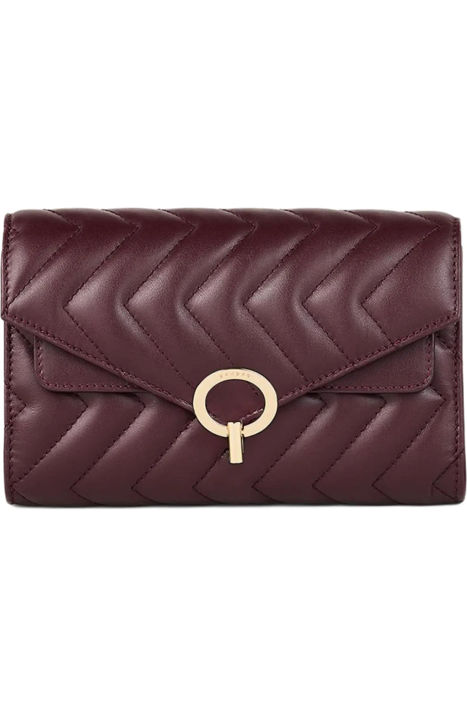 SANDRO Leather crossbody clutch bag | Nordstrom | Nordstrom