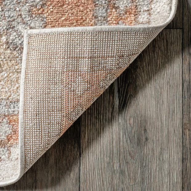 Orange Faded Geometric Area Rug | Rugs USA