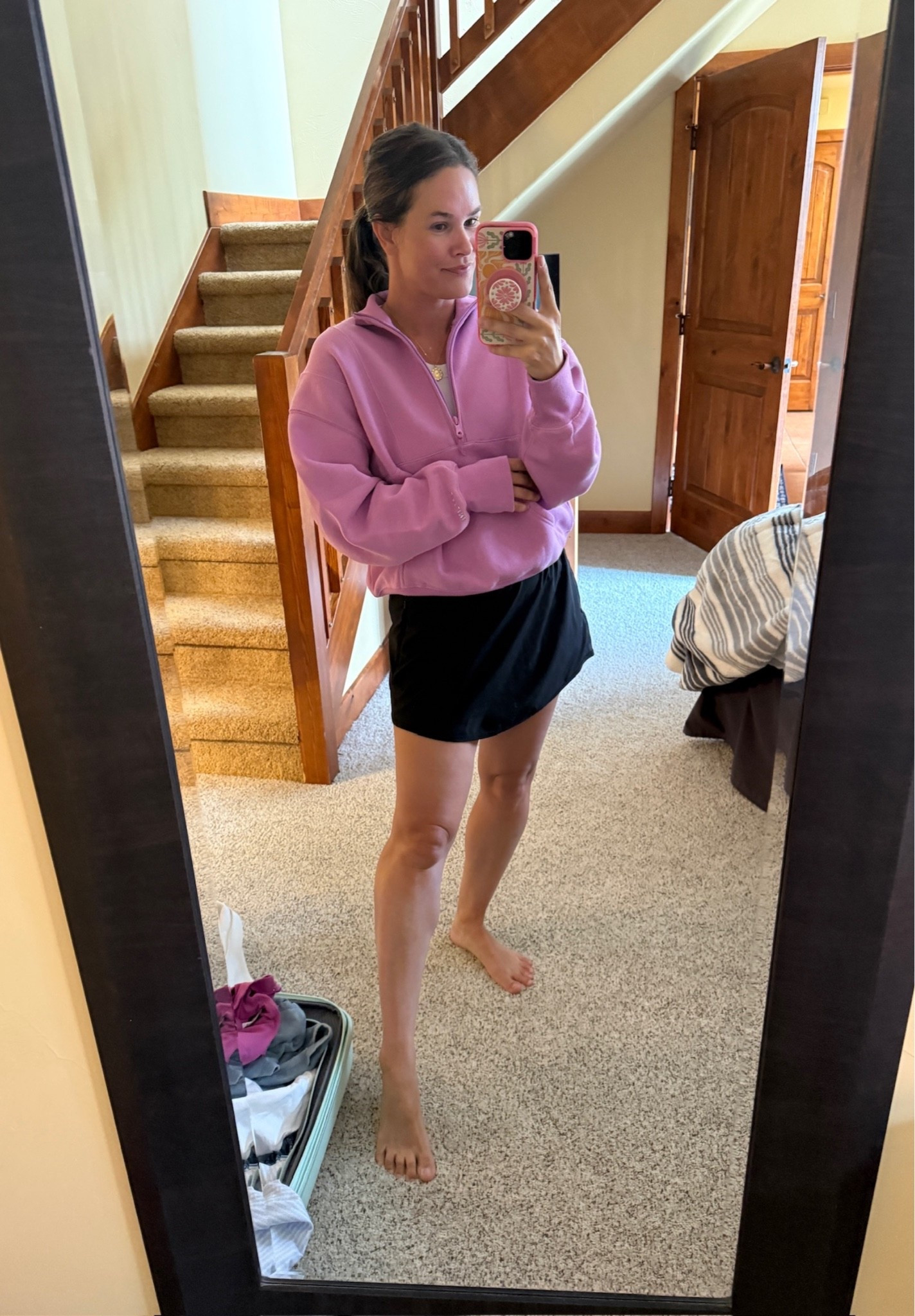 My skort is on clearance for $11 in blue! The black is sold out and the other colors are going fast. 

My pullover is also 30% off! Linked a few matching bottoms 🩷

#LTKootd #LTKSaleAlert #LTKdayinmylife