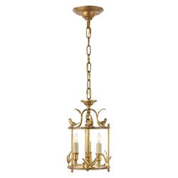 Visual Comfort Diego French Gilded Iron Metal Perching Bird Pendant - Petite | Kathy Kuo Home