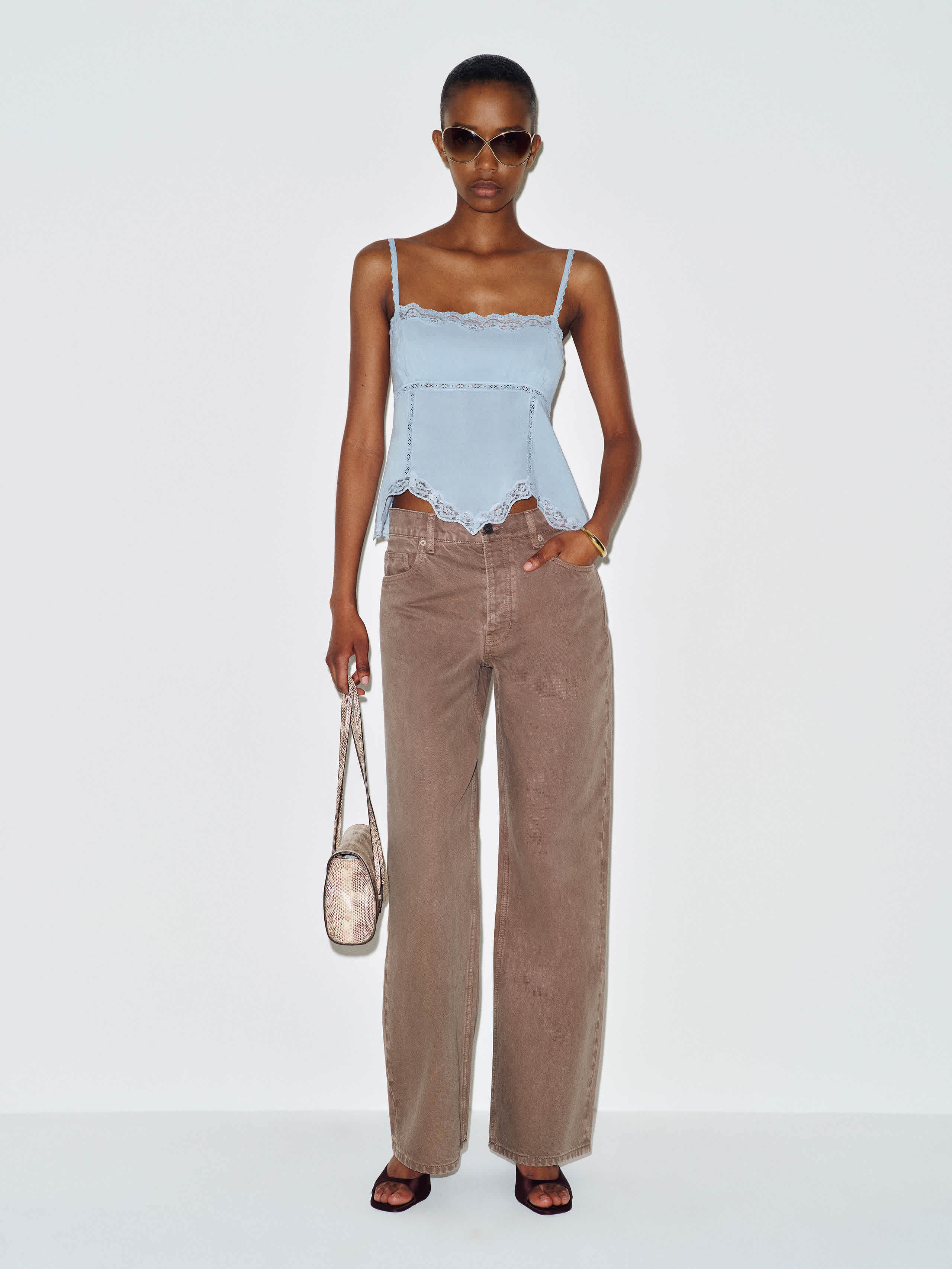 Reformation Apricot Top Blue Lace 10 | Reformation (Global)