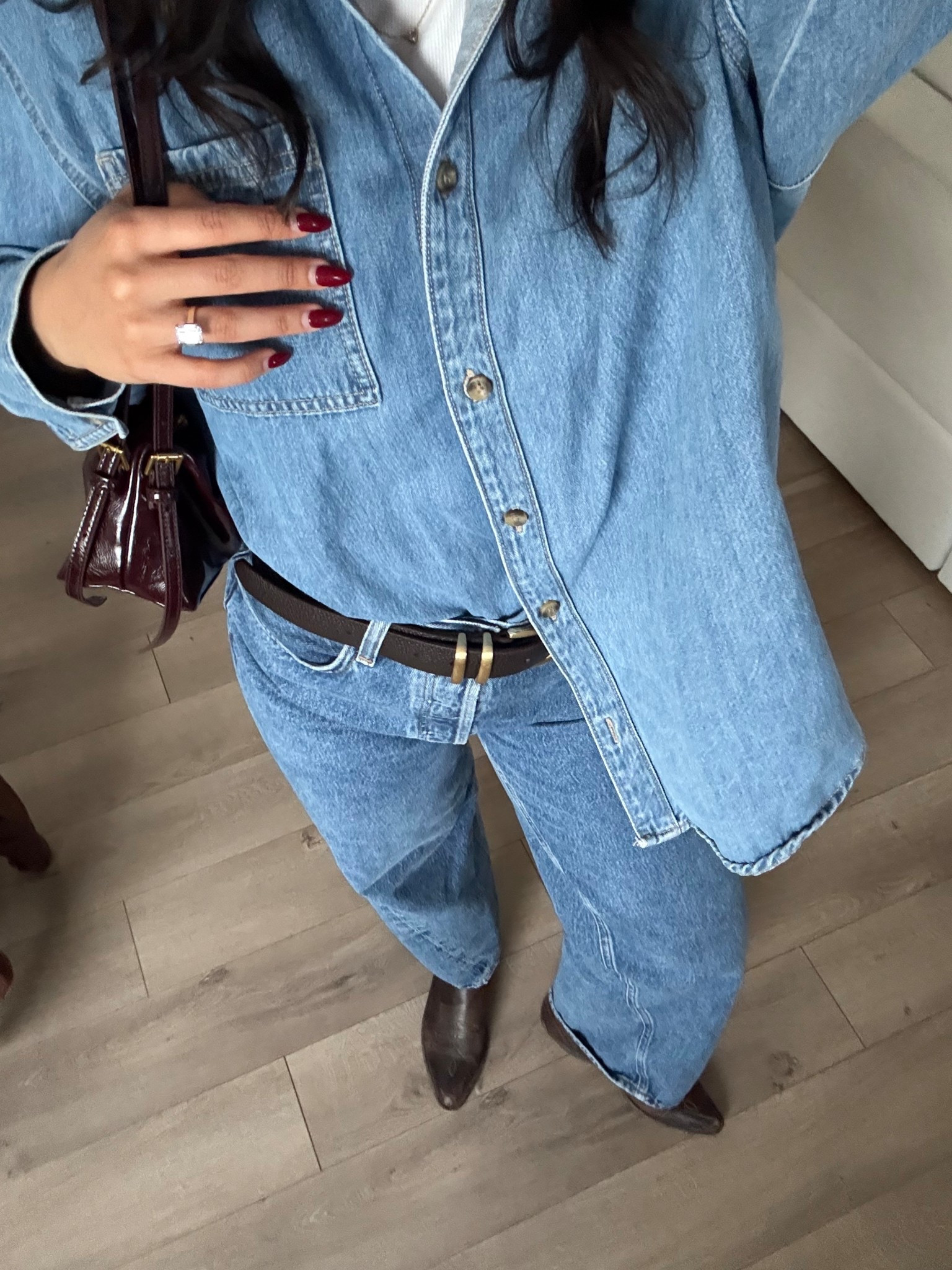 denim on denim aka my fav outfit !!👖💙🐬🌀🩵

Denim outfit,  casual wear, womens fashion, jeans, denim button up, cowboy boots outfit 

#LTKU #LTKdayinmylife #LTKootd