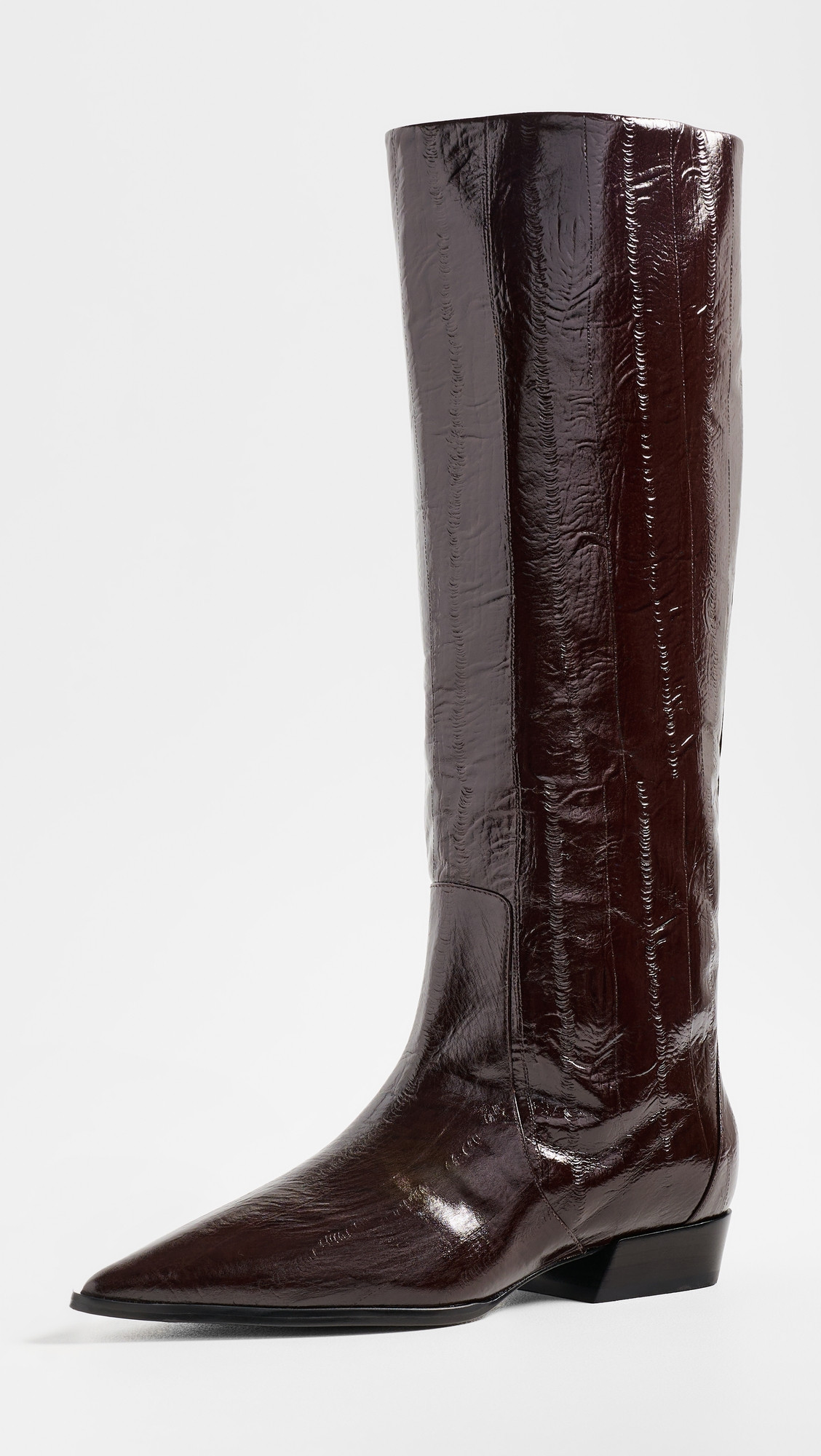 Black Suede Studio Aero 25 Boots Brown Eel Printed Leather 41 | Shopbop