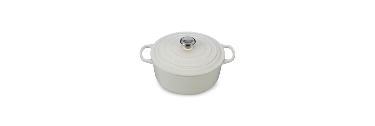 Le Creuset Signature Enameled Cast Iron 5.5 Qt. Round Dutch Oven - White | Macy's