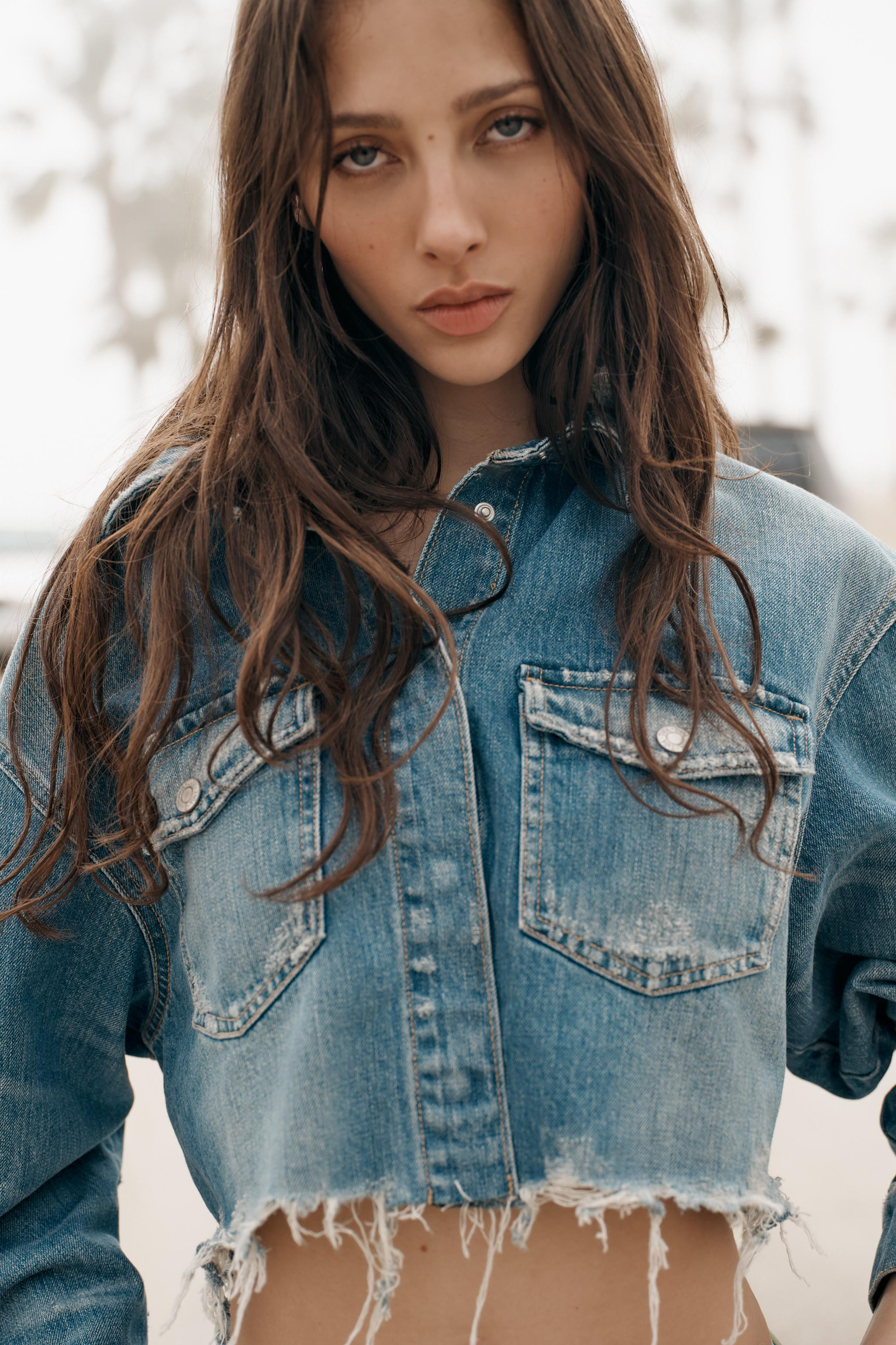 TRF CROP DENIM OVERSHIRT | Zara US