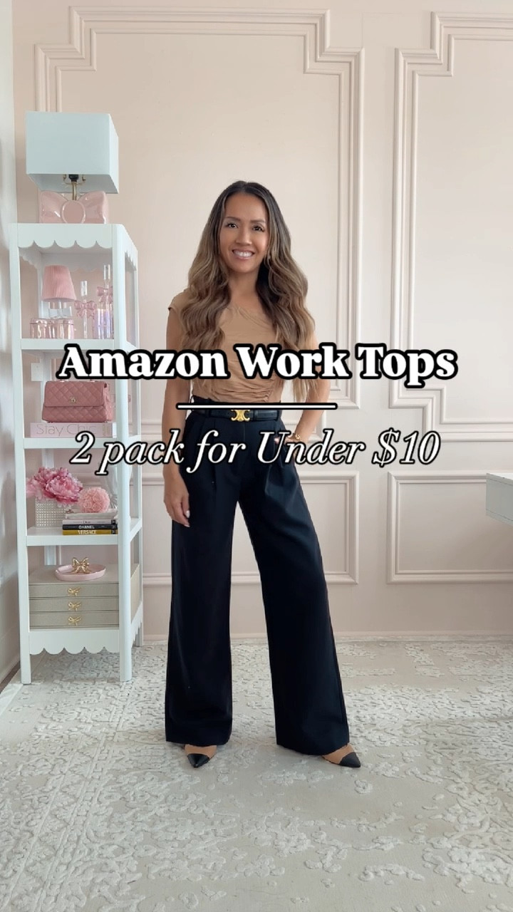 Amazon work tops for under $10 

trousers 24 short 

#LTKWatchNow #LTKCyberWeek #LTKFindsUnder50