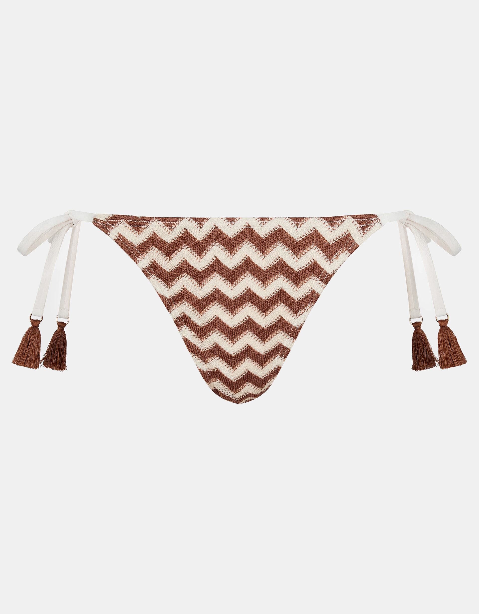 Neutral Crochet Tie Side Bikini Bottoms Natural | Accessorize (Global)