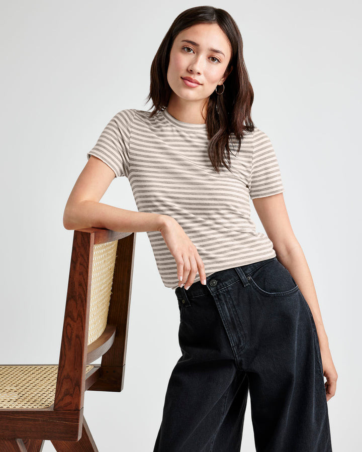 Striped Bamboo Short Sleeve Tee | Splendid