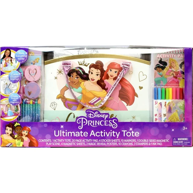 Disney Princess Girls Activity Tote Art & Craft 100 Pieces Kit Value Box, for Child | Walmart (US)