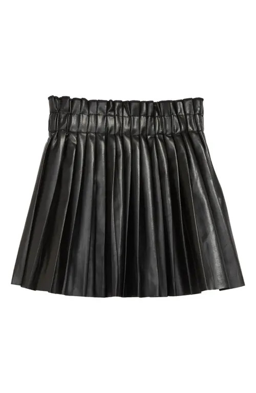 Lola & the Boys Pleated Faux Leather Skirt in Black at Nordstrom, Size 10 | Nordstrom