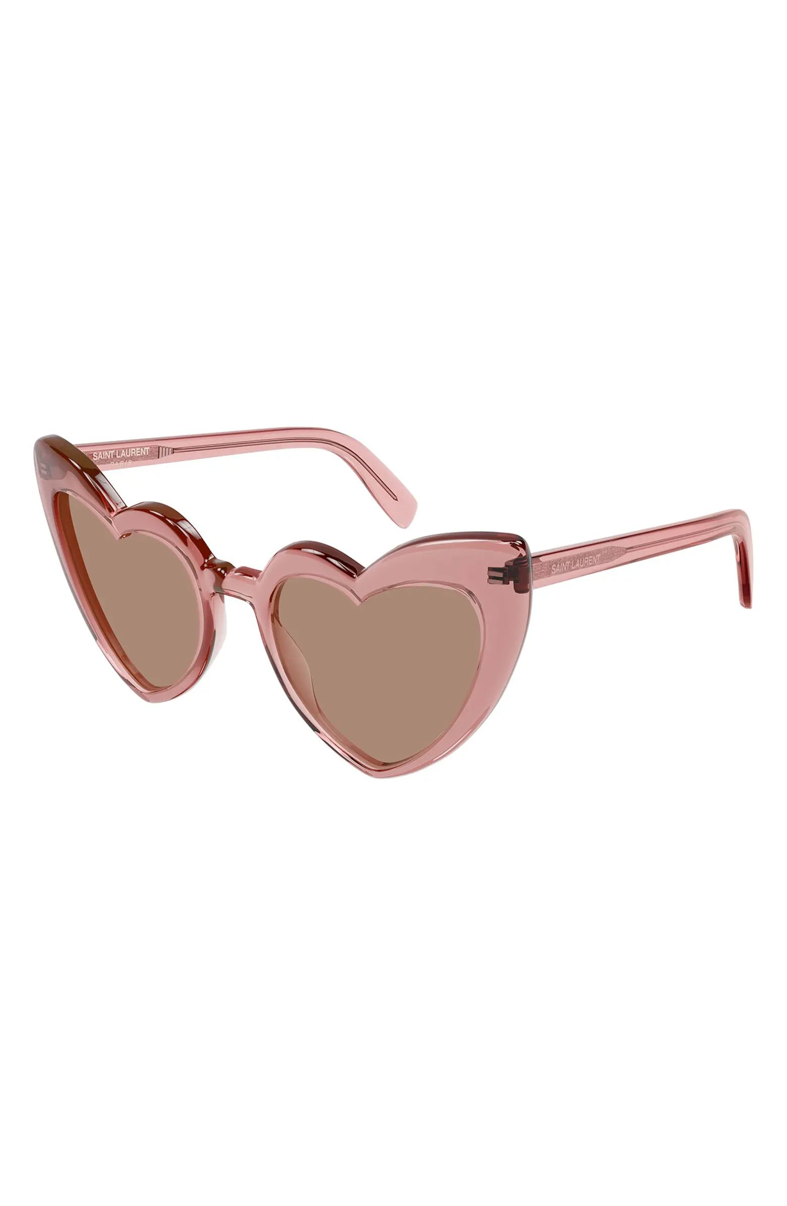 Saint Laurent LouLou 54mm Heart Sunglasses | Nordstrom | Nordstrom