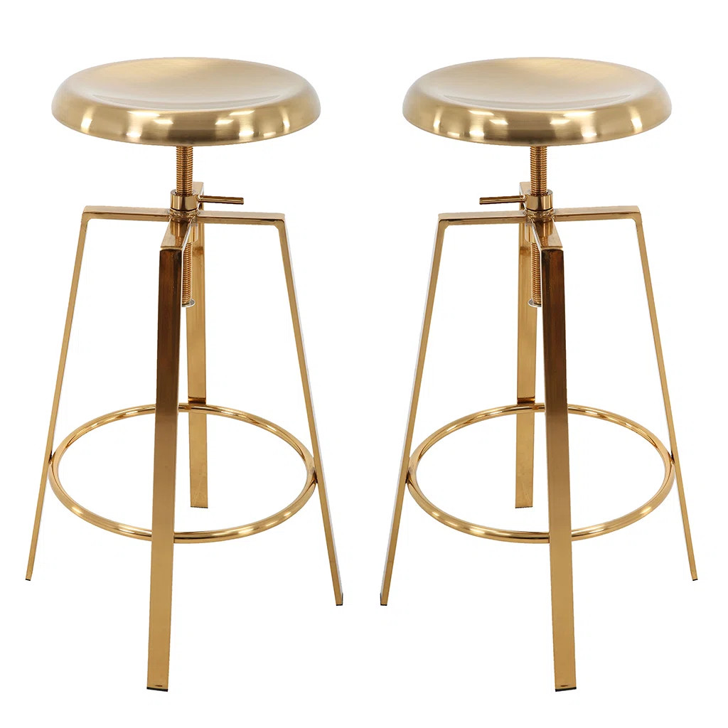 Mercer41 Cecely Swivel Adjustable Height Bar Stool & Reviews | Wayfair | Wayfair North America