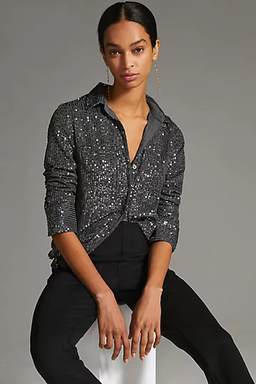 By Anthropologie Sequin Buttondown | Anthropologie (US)