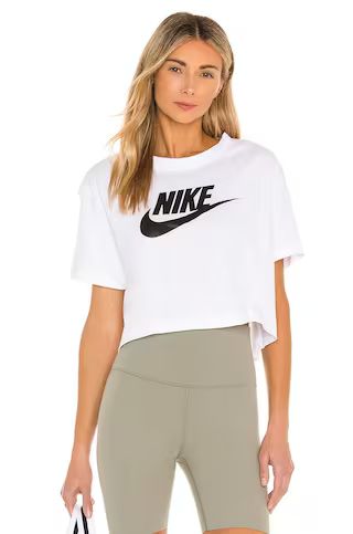 Nike NSW Essential Crop Tee in White from Revolve.com | Revolve Clothing (Global)