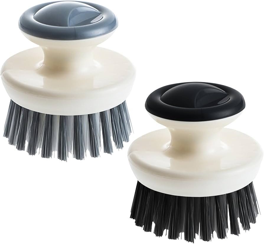 Dish Scrub Brush,Ergonomic Grip Palm Brush,Kitchen Scrub Brushes for Cleaning, Dish Scrubber with... | Amazon (US)