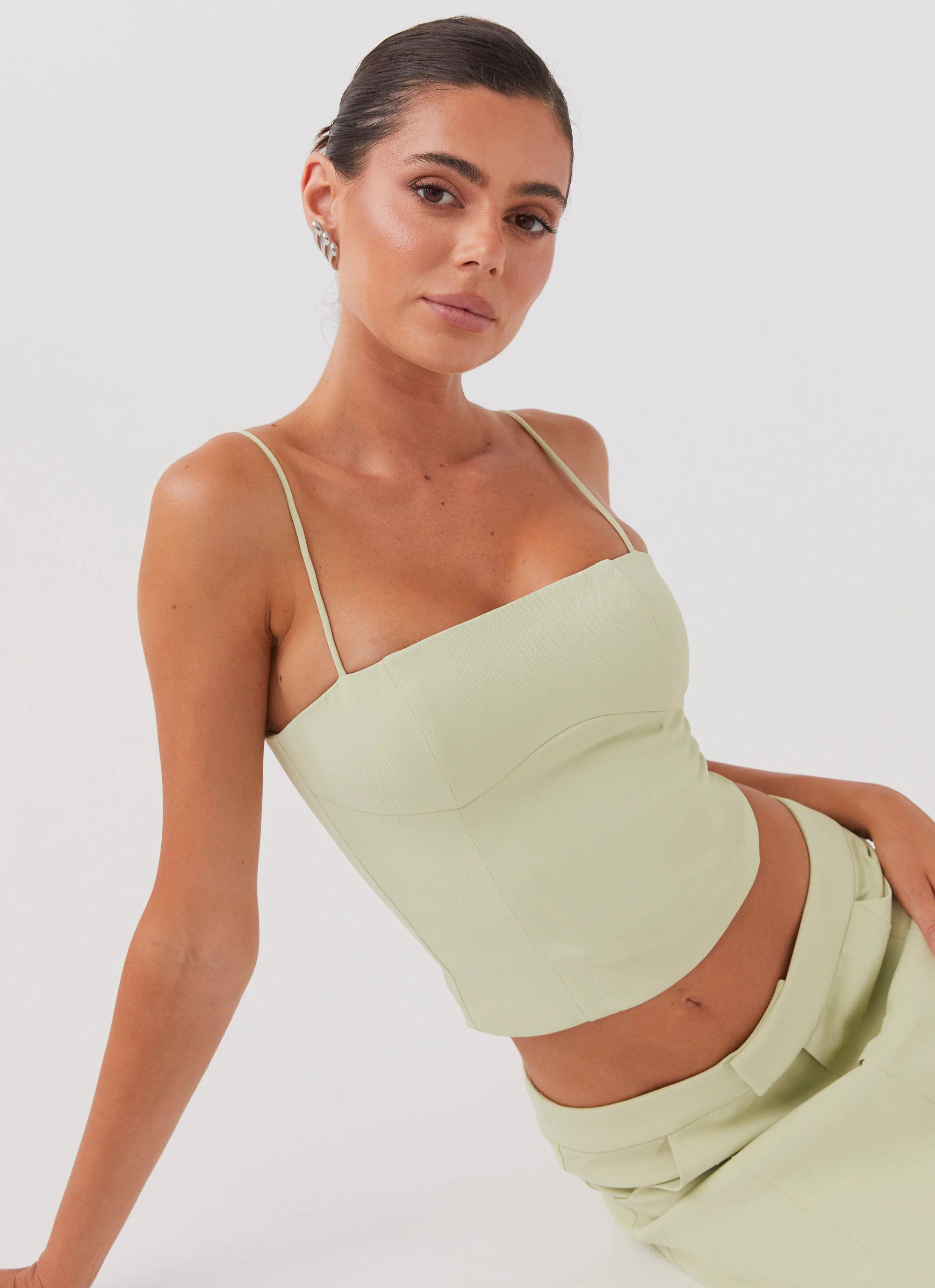 Eliana Crop Top - Green Zest | Peppermayo (Global)