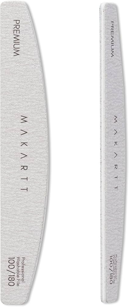 Makartt Nail File, 100/180 Grit Nail Files for Natural Nails, Professional Strong Emery Boards fo... | Amazon (US)