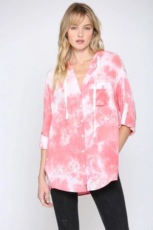 Fate Tie Dye Hooded Shirt/Cover-up | Social Threads