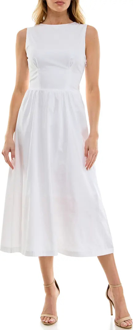 Socialite Sleeveless Cutout Cotton Midi Sundress | Nordstromrack | Nordstrom Rack