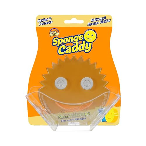 Scrub Daddy Sponge Holder - Sponge Caddy for Kitchen Organization - Self-Draining & Dishwasher Safe with Universal Suction (1 Count) | Amazon (US)