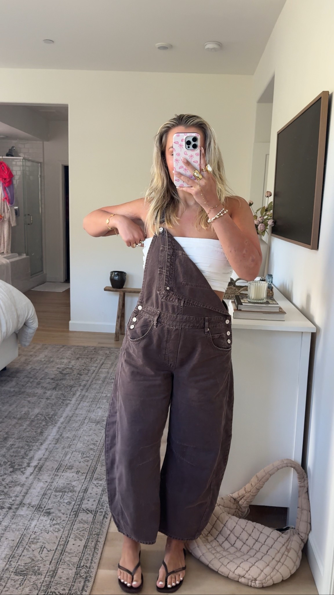 wearing a large in the overalls 🤎

#LTKStyleTip #LTKSeasonal #LTKMidsize