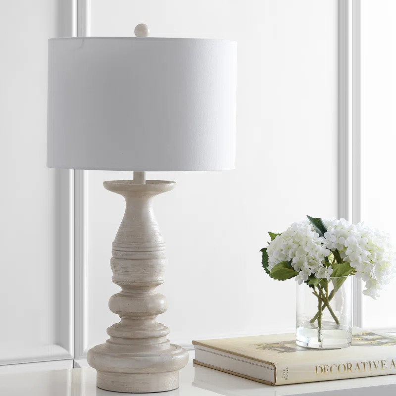 Almaden 29" White Wash Table Lamp Set (Set of 2) | Wayfair North America