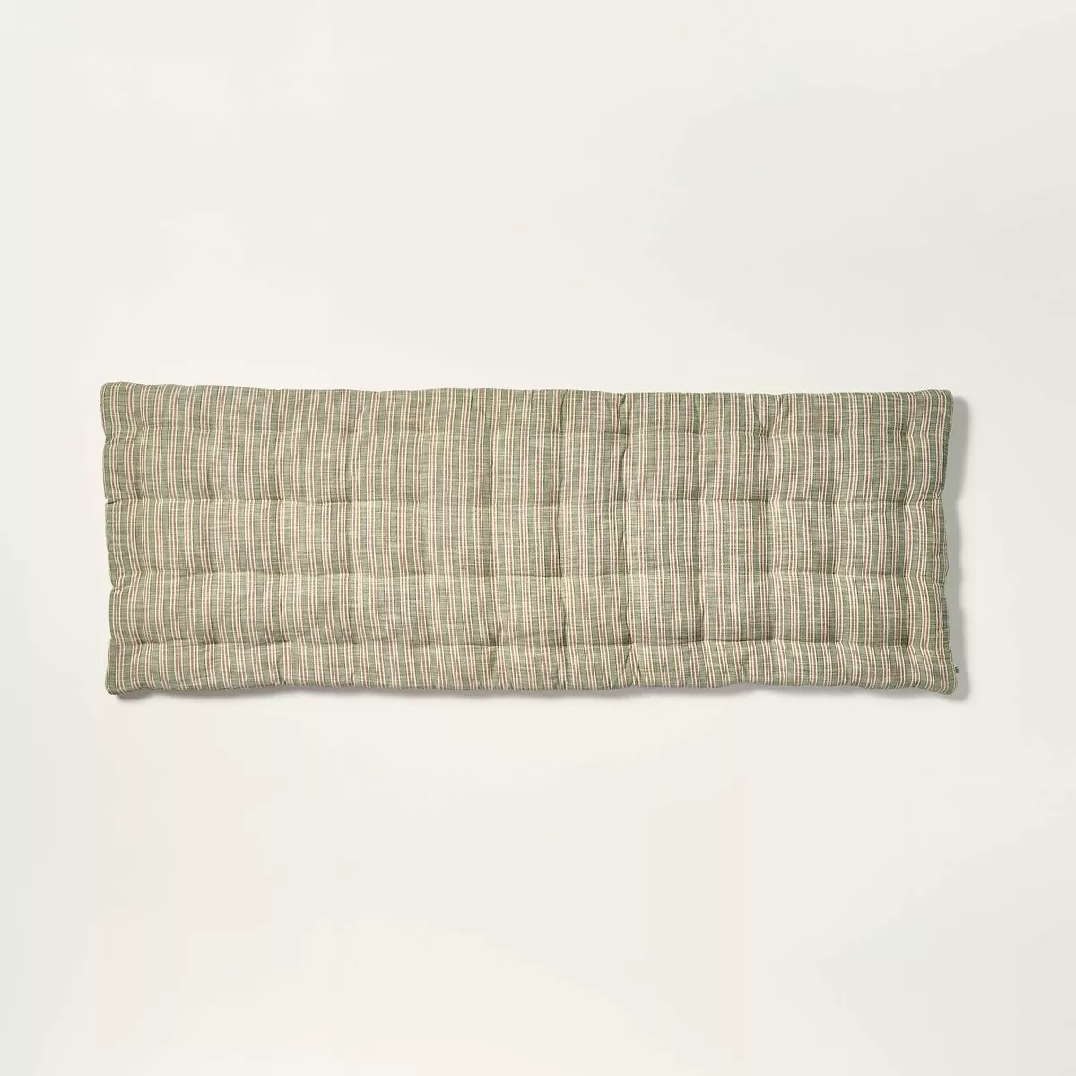 73"x26.5" Sofa Topper Rectangle Throw Pillow Green Stripe - Hearth & Hand\u2122 with Magnolia | Target