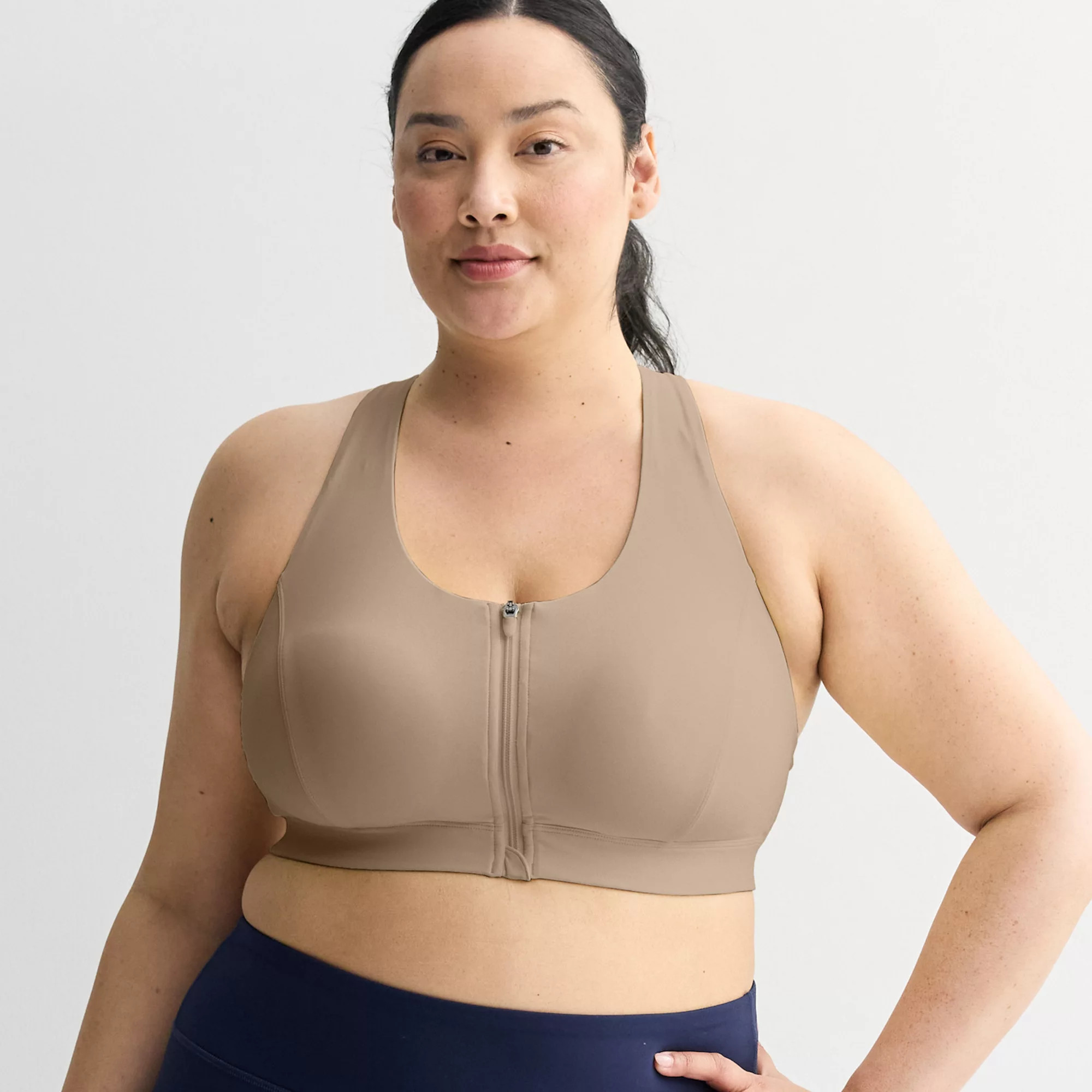 Plus Size Tek Gear® Ultrastretch Medium Support Zip Front Sports Bra | Kohl's