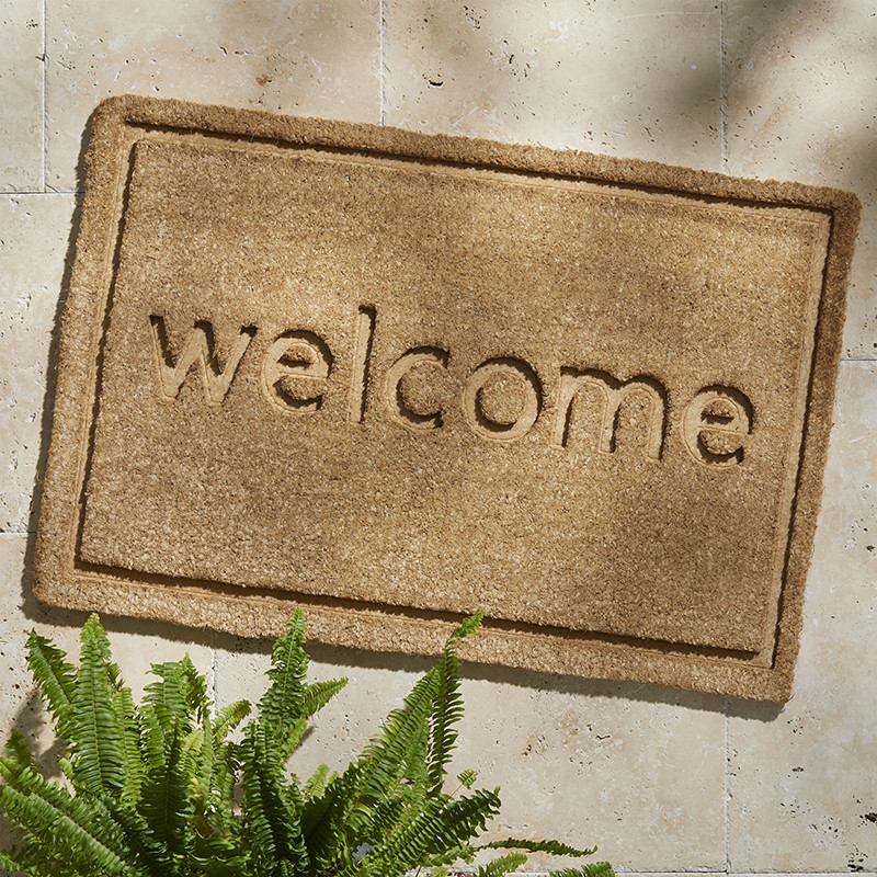Welcome Coir Doormat - Natural, 24 in. x 36 in. | The Company Store
