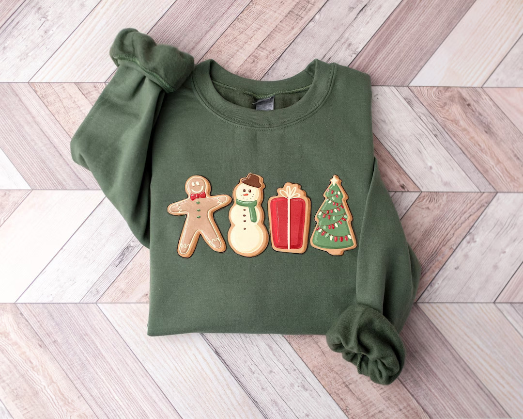 Gingerbread Cookies Sweatshirt Christmas Shirt Christmas - Etsy | Etsy (US)