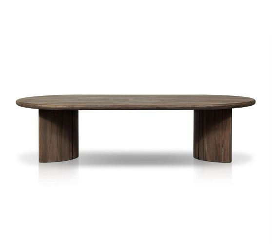 Paulina Teak Oval Outdoor Coffee Table (70") | Pottery Barn (US)