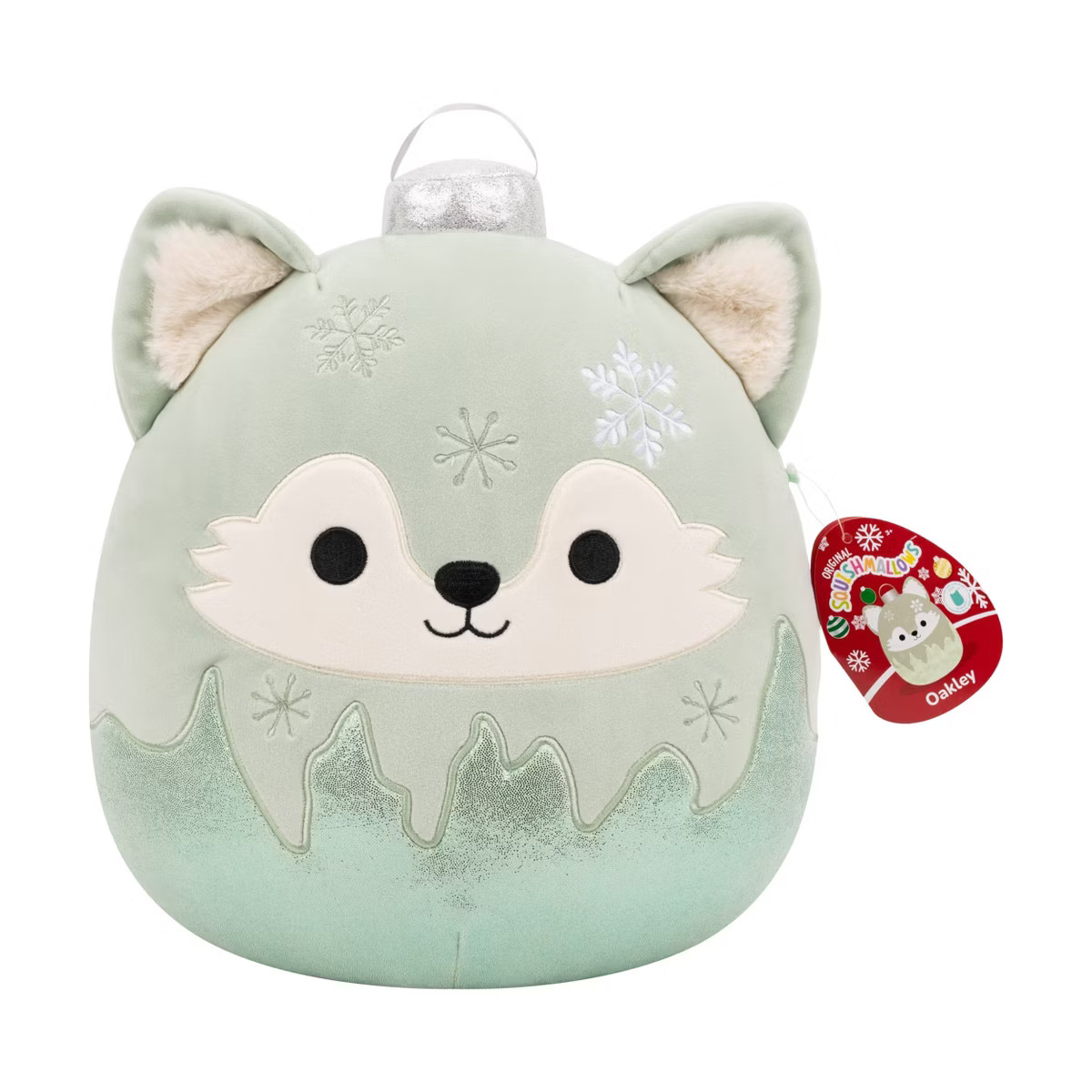 Squishmallows 12" Oakley Green Wolf Ornament with Frosted Bottom Medium Plush | Target