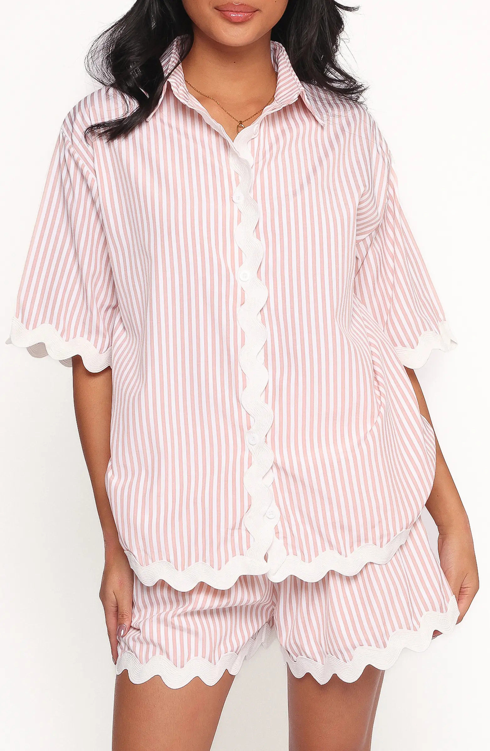 Wilson Rickrack Trim Shirt & Shorts Set | Nordstrom