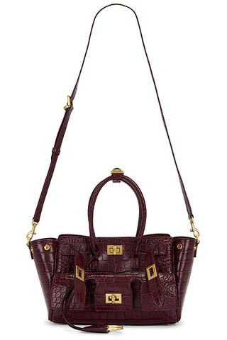 Balenciaga Bel Air Carry Bag in Dark Burgundy - Burgundy. Size all. | FWRD 