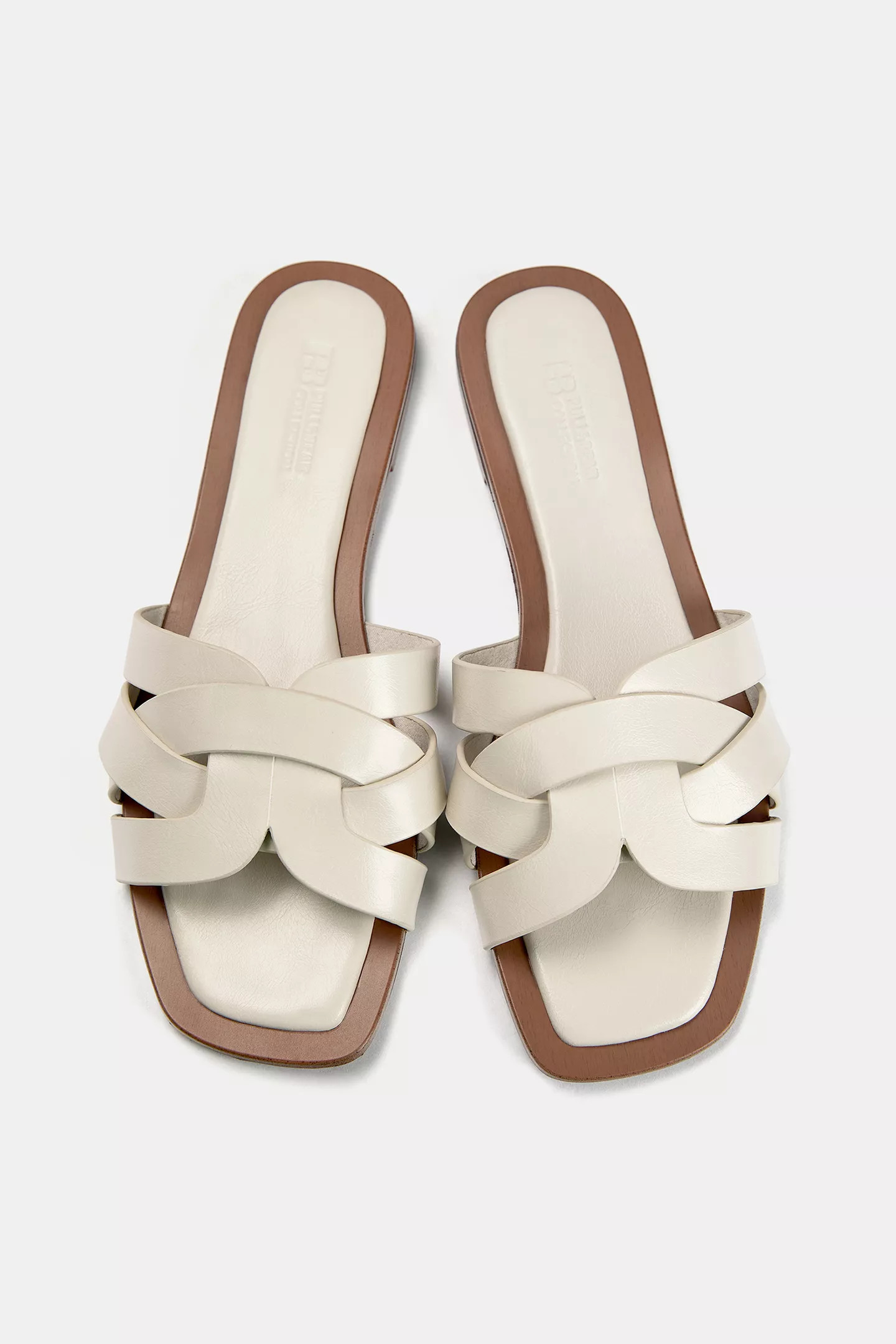 Flat crossover slider sandals | PULL and BEAR UK