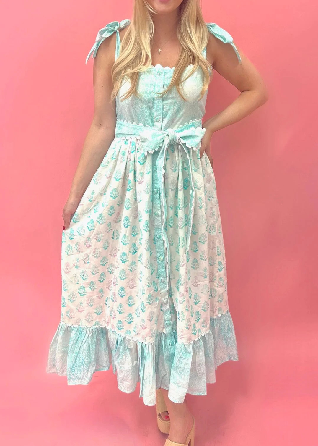 Trunk Show blue cotton candy maxi | Mulberry & King