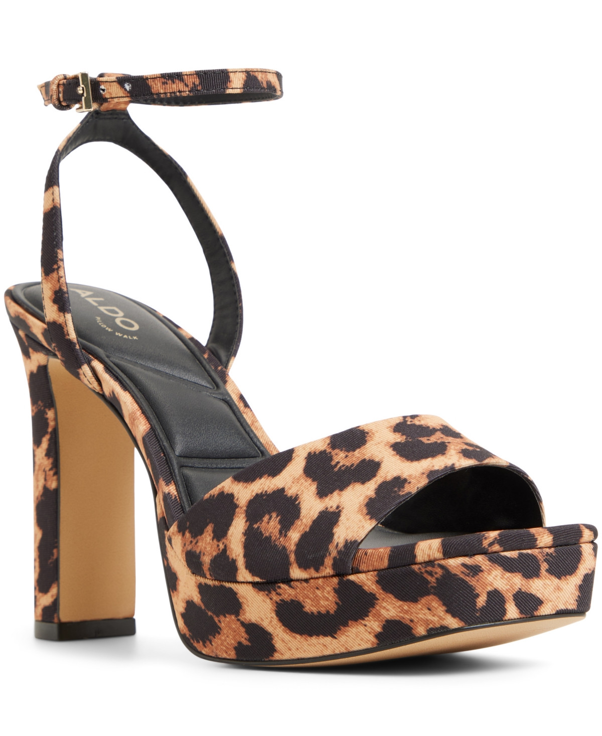Aldo Women's Two-Piece Platform Heeled Dress Sandals - Brown/Leopard Multi Grosgrain | Macy's