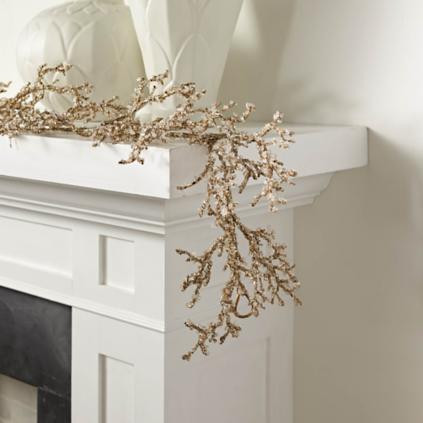 Gold Shimmering Ice Flexible Garland | Frontgate