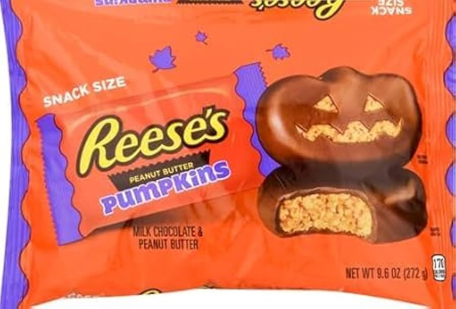 REES'S Milk Chocolate Peanut Butter Snack Size Candy, Halloween Bag (Pumpkins) | Amazon (US)