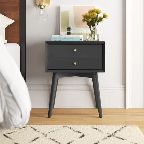 Olivet Solid + Manufactured Wood Nightstand | Wayfair North America